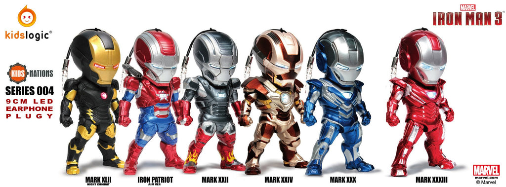KN SF04, Iron Man Earphone Plug 04, Iron Man 3, Set of 6