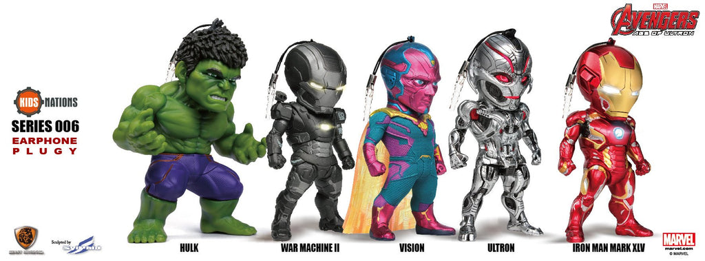 Kids Nations SF06, Avengers Earphone Plug 06, Avengers: Age of Ultron, Set of 5