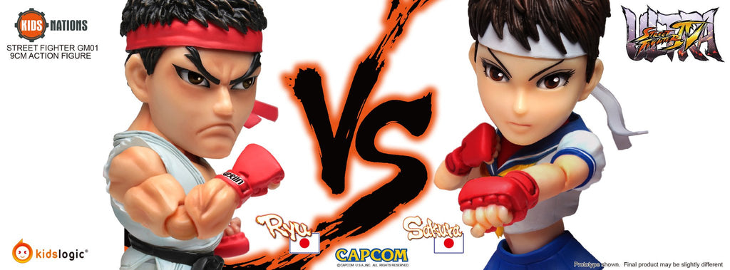 Kids Nations GM01, Ryu & Sakura, Street Fighter, Set of 2